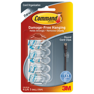 Command Small Cord Organizers Clear
